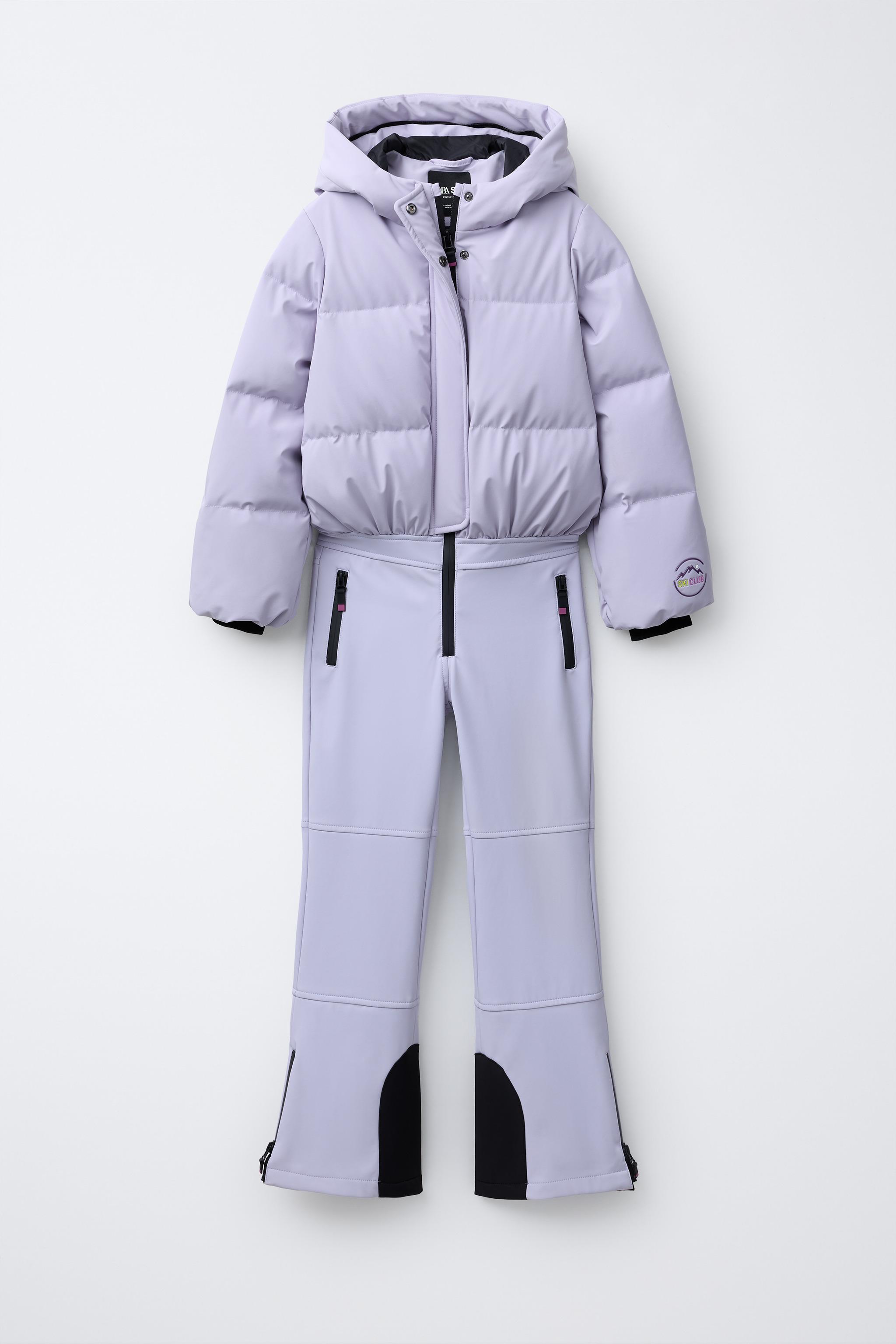 DETACHABLE HOODIE DOWN PADDED COVERALLS 80% AND 20% FEATHER WINDPROOF WATER RESISTANT RECCO® SYSTEM SKI COLLECTION